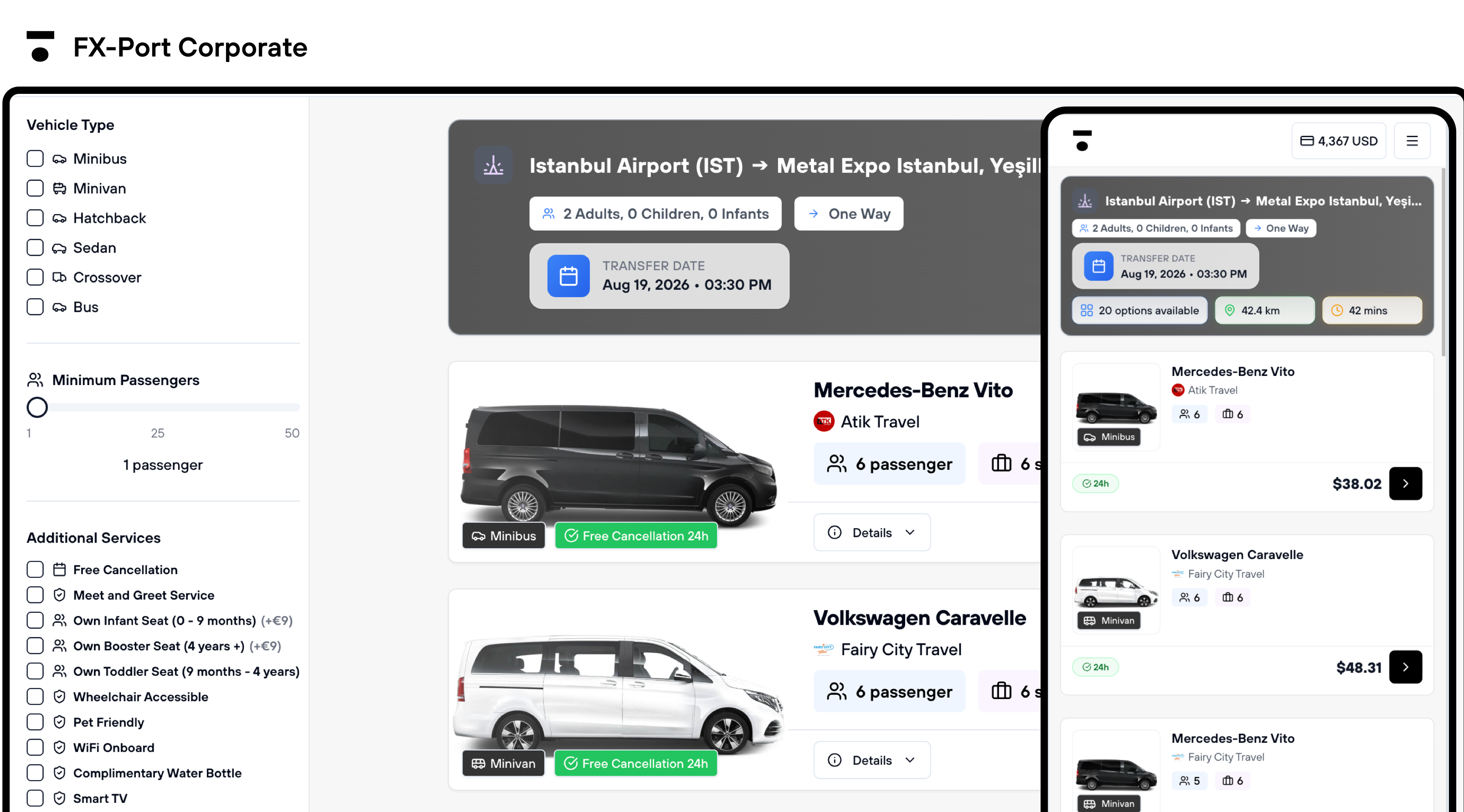 Transfers VIP Dashboard