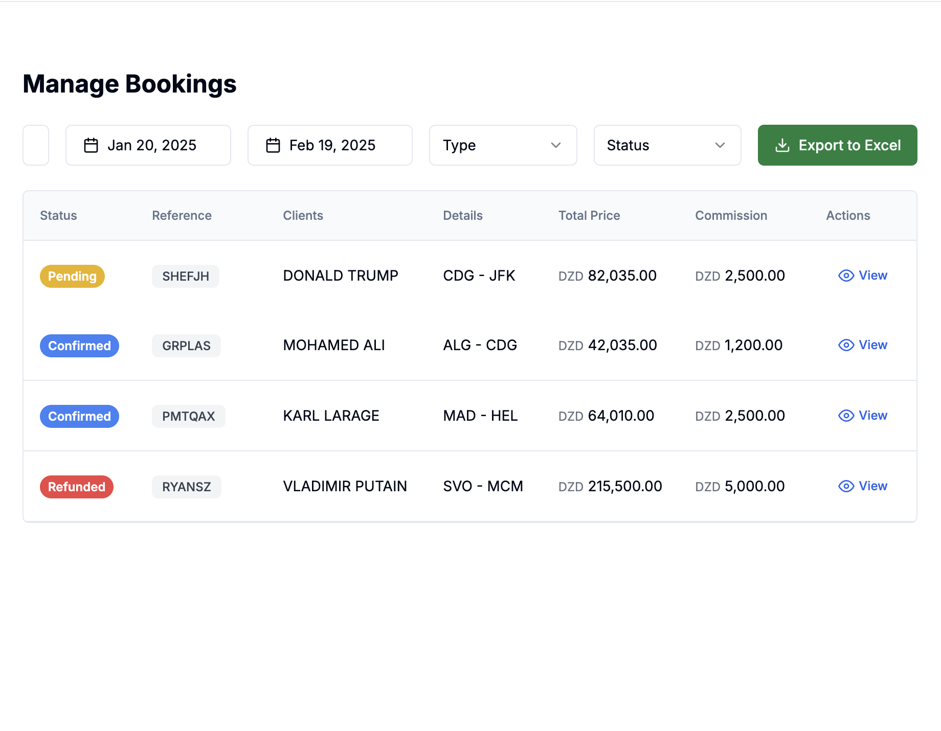 Flight Management Interface